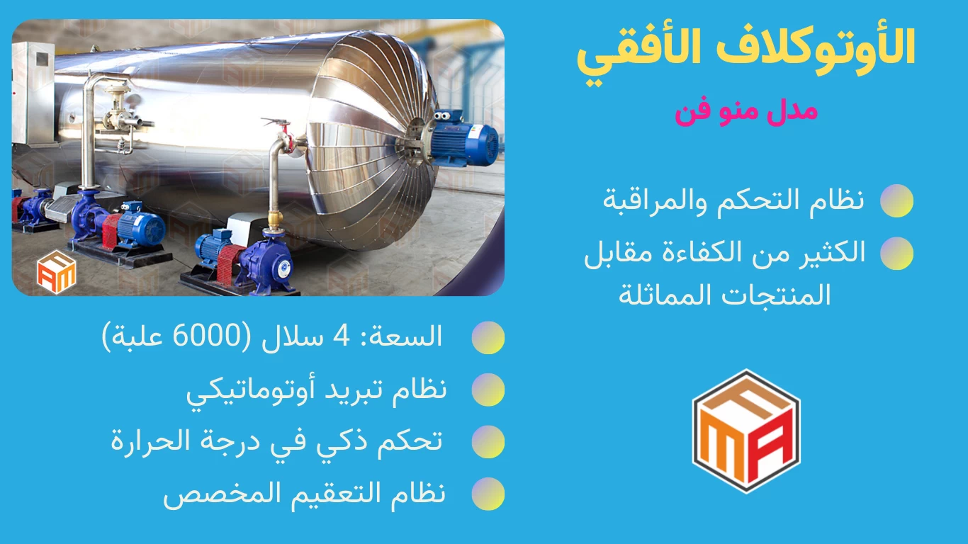 أحادية المروحة الأفقية الأوتوكلاف